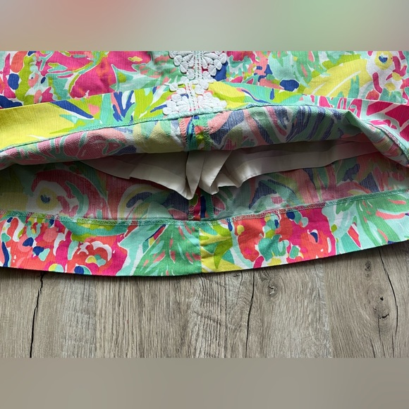 LILLY PULITZER RHEA CASA BANANA PRINT SKIRT/SKORT SIZE 4 - Picture 4 of 8